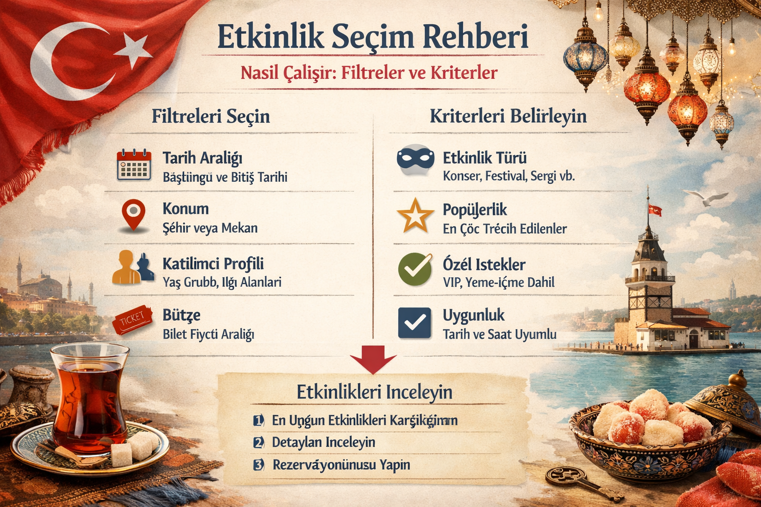 Etkinlik Seçim Rehberi — Kriter ve rehber içeriği